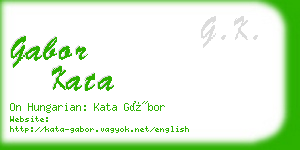 gabor kata business card